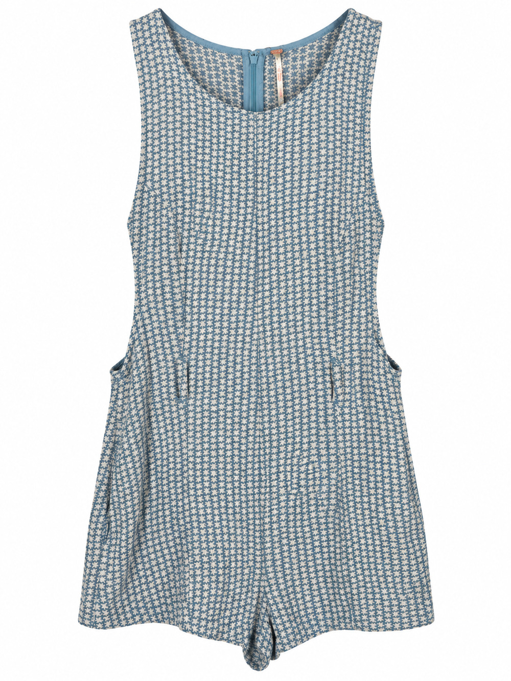 Free People Mod Mini Gingham Romper Size 12 Soft Grunge Chic Y2K